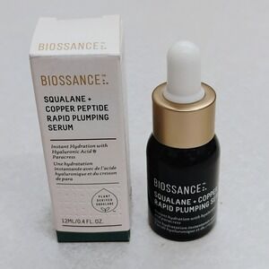 BIOSSANCE Squalane Copper Peptide Rapid Plumping Serum 12ml 0.4 Fl Oz, Pre-owned
